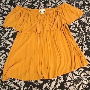 Forever 21 plus, off shoulder shirt.
